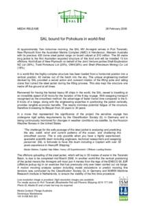 Microsoft Word - Media Release SAL-Pohokura Project.doc