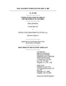 ORAL ARGUMENT SCHEDULED FOR APRIL 21, 2005 ________________________________________________________________________ No[removed]