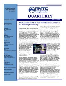 RMTC WINTER 2009 QUARTERLY