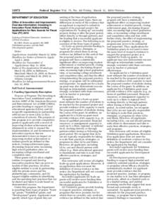 Office of Innovation and Improvement; Overview Information: Investing in Innovation Fund; Notice Inviting Applications for New Awards for Fiscal Year (FY) 2010, CFDA Numbers 84.396A (Scale-up grants), 84.396B (Validation