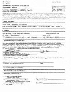 NATIONAL REGISTER FORMS TEMPLATE