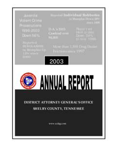 Juvenile Violent Crime Prosecutions[removed]Down 56% Reported