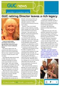 Edition 20 December[removed]GUC retiring Director leaves a rich legacy Long serving Geraldton Universities Centre Director