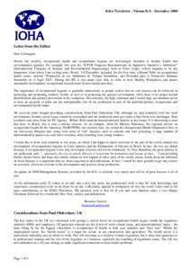 IOHA Newsletter 8(3) December 2000