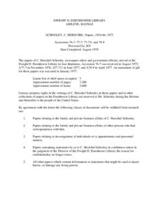 Microsoft Word - SCHOOLEY, C HERSCHEL Papers 54-60, 75.doc