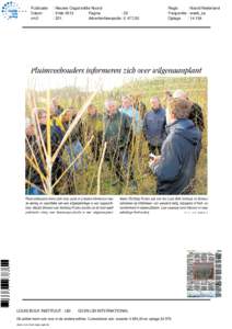 Publicatie Datum cm2 : Nieuwe Oogst editie Noord : 9 feb 2013