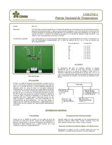 CNM-PNE-2  Patrón Nacional de Temperatura CENTRO NACIONAL DE METROLOGÍA