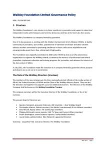 Microsoft Word[removed]Walkley Foundation Limited Governance Policy.docx