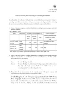 [PDF]Notice Concerning Matters Relating to Controlling Shareholders