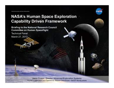 National Aeronautics and Space Administration  NASA’s Human Space Exploration Capability Driven Framework Briefing to the National Research Council Committee on Human Spaceflight