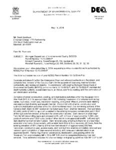 letter authorizing revision of MDEQ Permit Number[removed]P