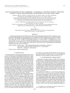 A  The Astrophysical Journal, 683:424Y432, 2008 August 10 # 2008. The American Astronomical Society. All rights reserved. Printed in U.S.A.  ANGULAR DIAMETERS OF THE G SUBDWARF  CASSIOPEIAE A AND THE K DWARFS  DRACONIS