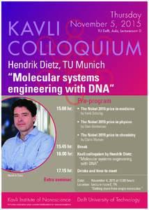 Thursday November 5, 2015 KAV L I COL LO Q U I UM TU Delft, Aula, Lectureroom D