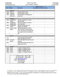 PMP Corporation Cores Wanted[removed]Tel: [removed]Fax: [removed]E-mail: [removed]