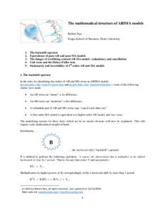 Mathematical structure of ARIMA models