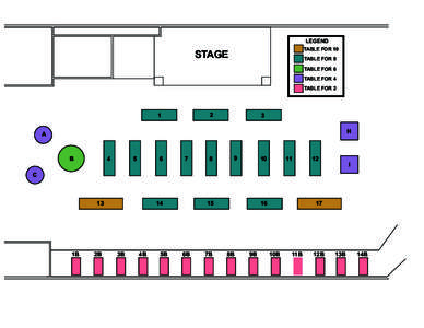 Club Ebony Seating Chart HC2015