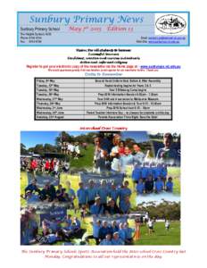 Sunbury Primary News Sunbury Primary School May 7thEdition 13