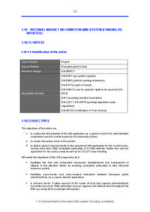 Directorate-General for Internal Market and Services / Internal Market Information System