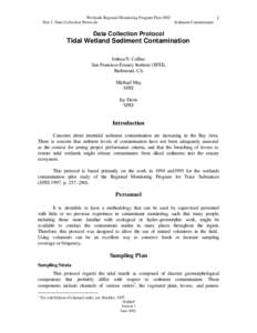 Wetlands Regional Monitoring Program Plan 2002 Part 2: Data Collection Protocols Sediment Contaminants 1