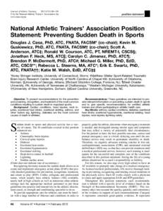 Journal of Athletic Training  2012:47(1):96–118 © by the National Athletic Trainers’ Association, Inc www.nata.org/jat position statement