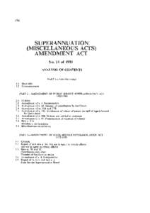 194  SUPERANN UATION (MISCELLANEOUS A CTS) AMENDMENT ACT No. 11 of 1991
