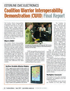 Coalition Warrior Interoperability Demonstration (CWID) Final Report ESTERLINE CMC ELECTRONICS