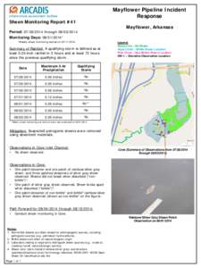 Mayflower Pipeline Incident Response Sheen Monitoring Report #41  Mayflower, Arkansas