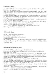 Götzinger Gustav geb[removed]Neu-Serowitz bei Znaim, Mähren, gest[removed], Preßbaum, NÖ. prom.: 1905 Dr. phil. Univ. Wien.