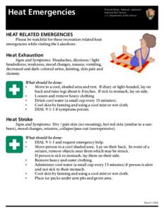 Heat Emergencies  Pictured Rocks National Lakeshore National Park Service U.S. Department of the Interior