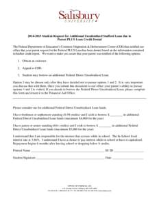 FEDERAL DIRECT PLUS LOAN INFORMATION FORM[removed]