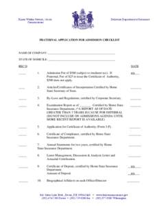 Institutional investors / Financial services / Karen Weldin Stewart / Insurance / Delaware / Certificate of deposit / Investment / Financial economics / Financial institutions