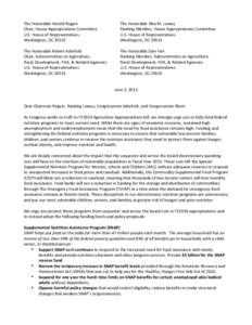 The Honorable Harold Rogers Chair, House Appropriations Committee U.S. House of Representatives Washington, DC[removed]The Honorable Nita M. Lowey