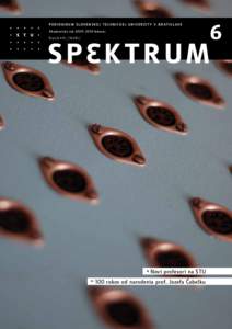 P E R I O D I K U M S L O V E N S K E J T EC H N I C K E J U N I V E R Z I T Y V B R AT I S L AV E Akademick ý rok 2009 –2010 február Ročník X VI. / XLVIII./