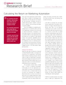 Calculating the Return on Marketing Automation.qxp