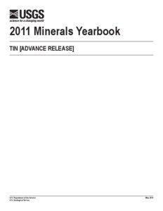 2011 Minerals Yearbook TIN [ADVANCE RELEASE]