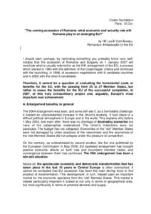 Federalism / Economy of Romania / European integration / Common Foreign and Security Policy / Eastern Partnership / Future enlargement of the European Union / Accession of Turkey to the European Union / Politics of Europe / European Union / Europe