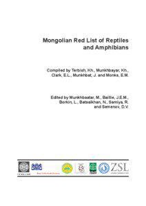 Mongolian Red List of Reptiles and Amphibians