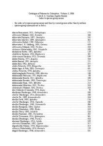 Catalogue of Palaearctic Coleoptera - Volume 3, 2006 I. Lobl & A. Smetana (Apollo Books) Index to species-group names