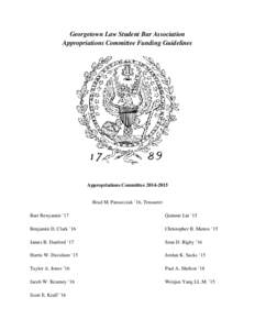 Government / 109th United States Congress / Appropriation bill / Student governments in the United States