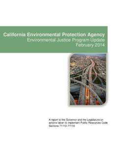 Report: Environmental Justice Program Update February 2014