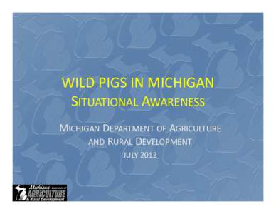 Wild Pigs in Michigan: Situational Awareness