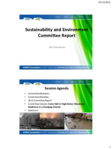 [removed]Sustainability and Environment Committee Report 2013 Convention