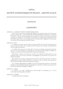 ARTICLE 1: CONSTITUTION ET DENOMINATION