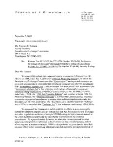 Comment Letter on S7[removed]and S7[removed]from Debevoise & Plimpton LLP; Septebmer 3, 2008