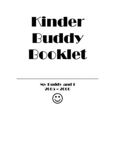 Kinder Buddy Booklet My Buddy and I 2005 – 2006