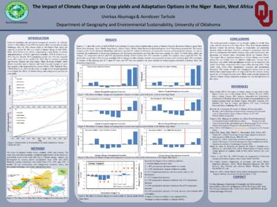 The Impact of Climate Change on Crop yields and Adaptation Options in the Niger Basin, West Africa Uvirkaa Akumaga & Aondover Tarhule Department of Geography and Environmental Sustainability, University of Oklahoma INTRO