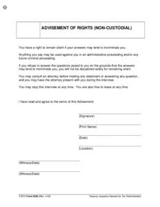 WAIVER OF RIGHT TO REMAIN SILENT AND OF