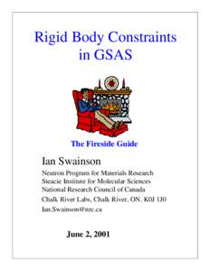 Rigid Body Constraints in GSAS The Fireside Guide  Ian Swainson