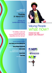 ONE-DAY CONFERENCE Thursday 31 March 2011 Holiday Inn