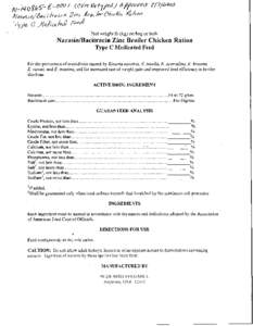 Narasin and Bacitracin Zinc - Broiler Chicken - Type C